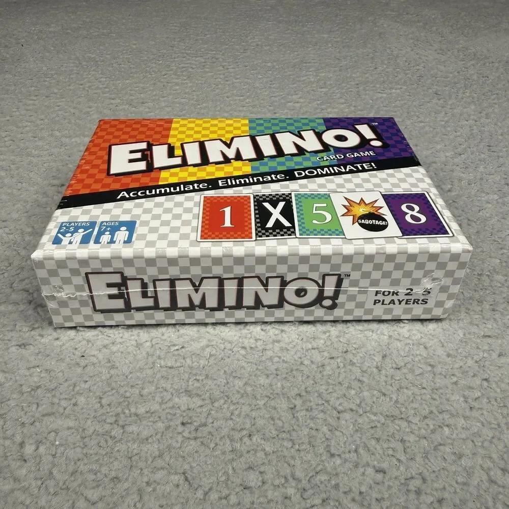 Elimino Card Game‎ New Sealed Family Strategy Game Night Ages 7+ 2-5 Players